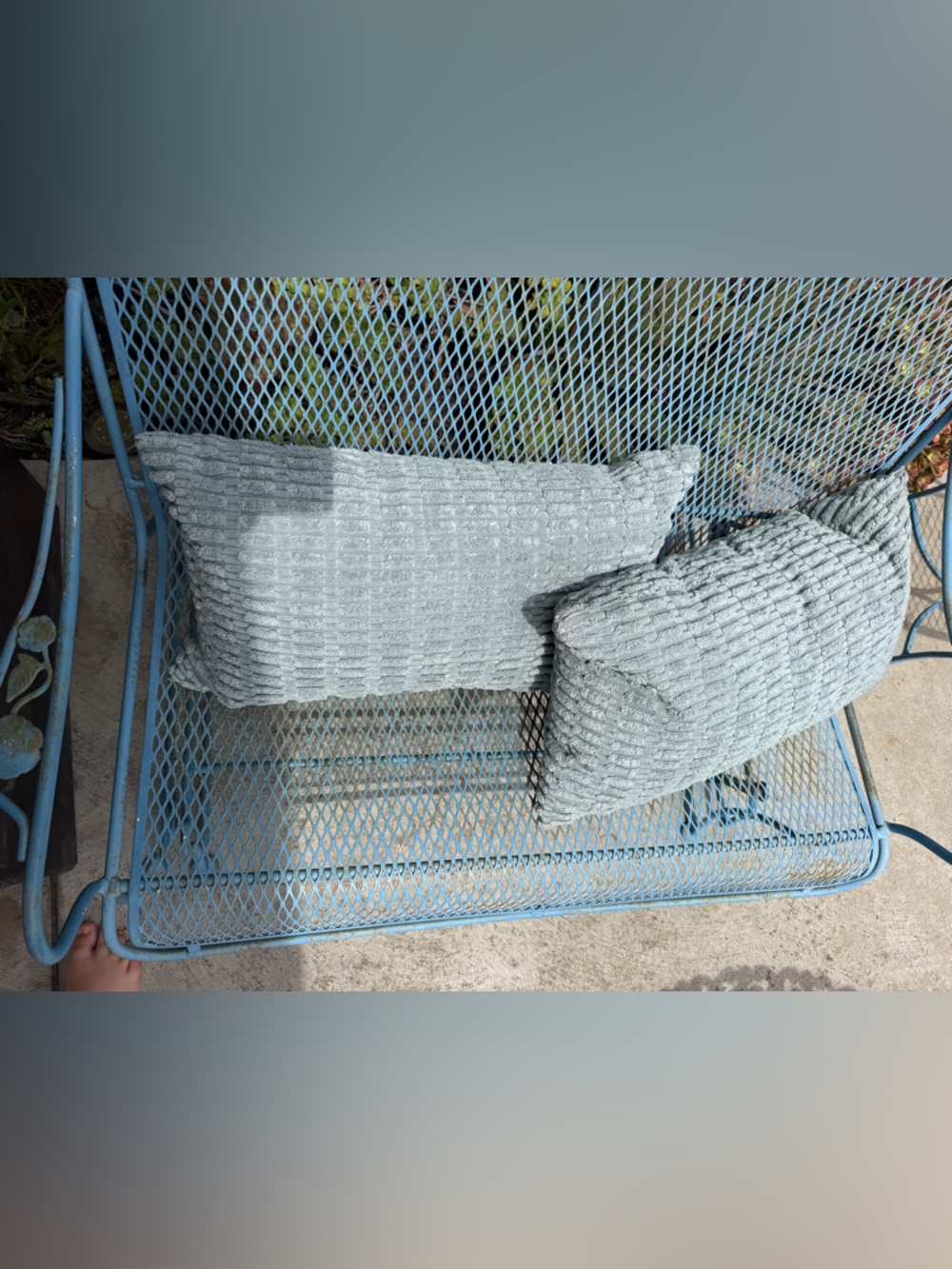 Light Gray Textured Velvet Throw Pillows - Unbranded